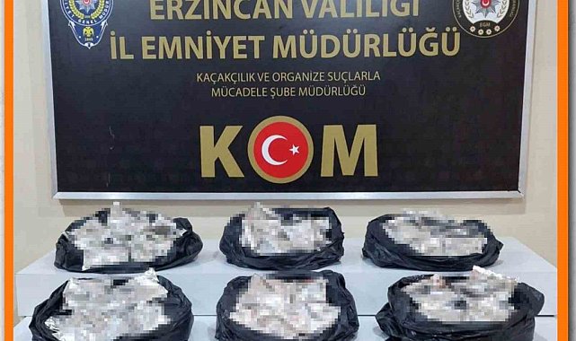 Erzincan'da 200 bin TL değerinde kaçak tütün ele geçirildi