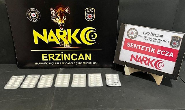Erzincan'da 64 adet sentetik hap ele geçirildi