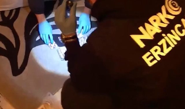 Erzincan'da bir miktar uyuşturucu ele geçirildi