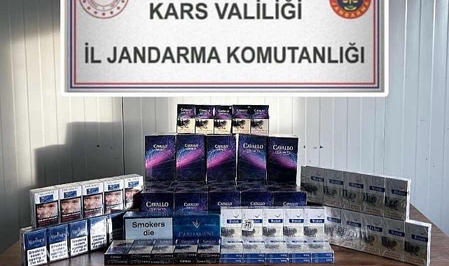 Kars'ta 310 paket kaçak sigara ele geçirildi