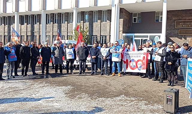 Kars’ta sendikalar iş bıraktı