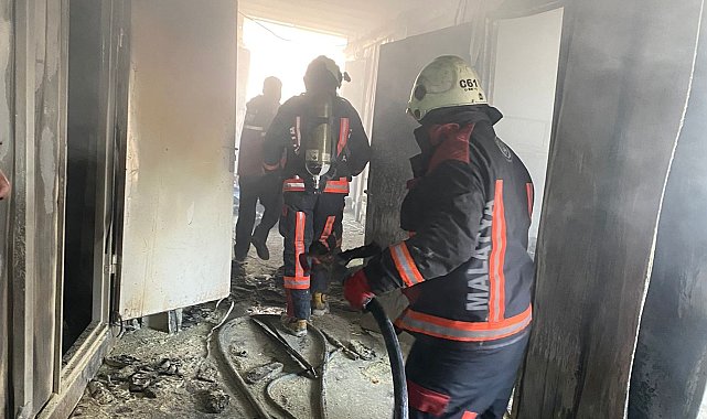 Malatya'da inşaat işçilerinin kaldığı şantiyede yangın: 4 yaralı