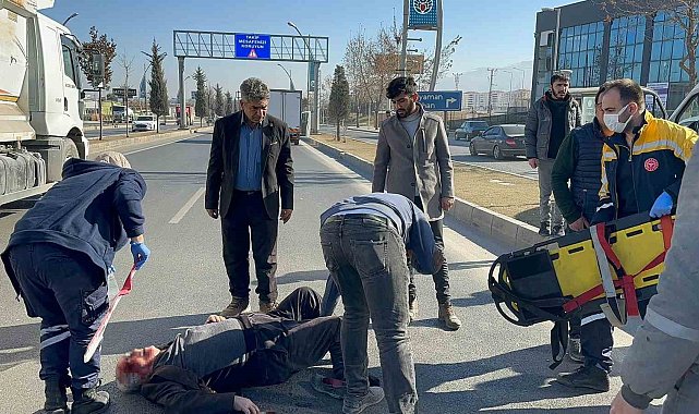 Malatya'da kamyonun çarptığı yaya yaralandı