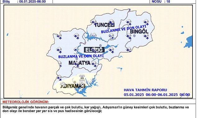 Meteorolojiden buzlanma ve çığ uyarısı