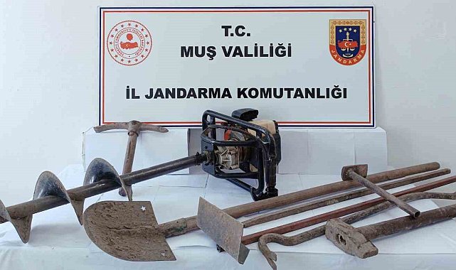 Muş'ta sit alanında kazı yapanlara operasyon