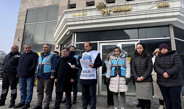 PTT çalışanının öldürülmesi Ardahan'da protesto edildi