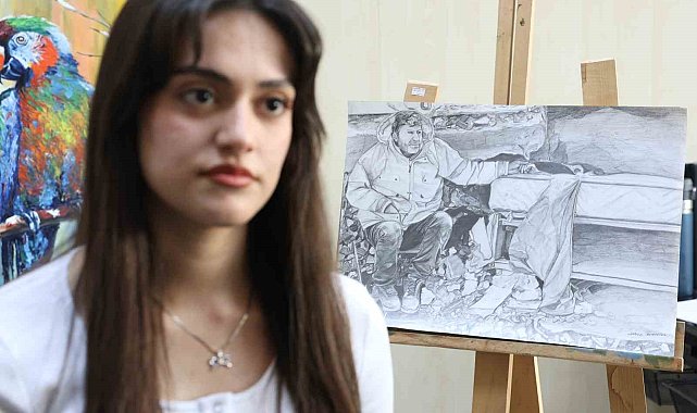16 yaşındaki depremzede ressam, asrın felaketini sanatıyla yansıttı