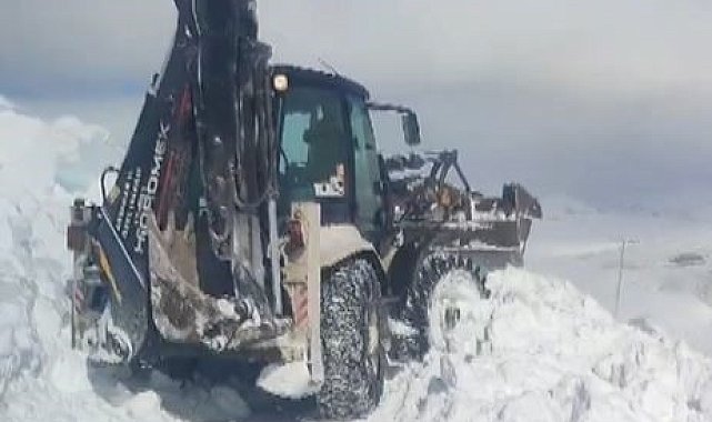 Ardahan'da köy yoluna çığ düştü