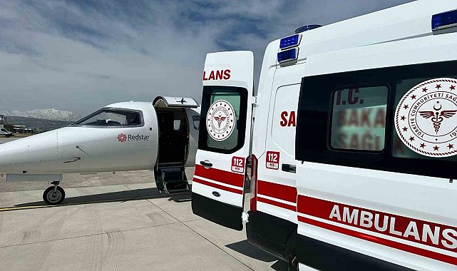 Beyin kanaması geçiren hasta ambulans uçakla Ankara'ya sevk edildi