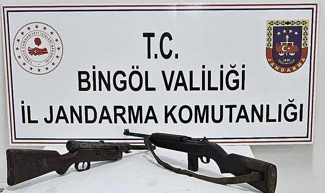 Bingöl'de 6 tüfek ele geçirildi