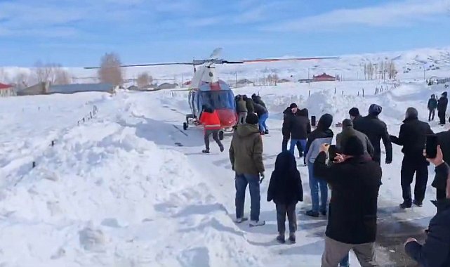 Bingöl'de hastalanan yaşlı adam ambulans helikopterle Erzurum'a sevk edildi