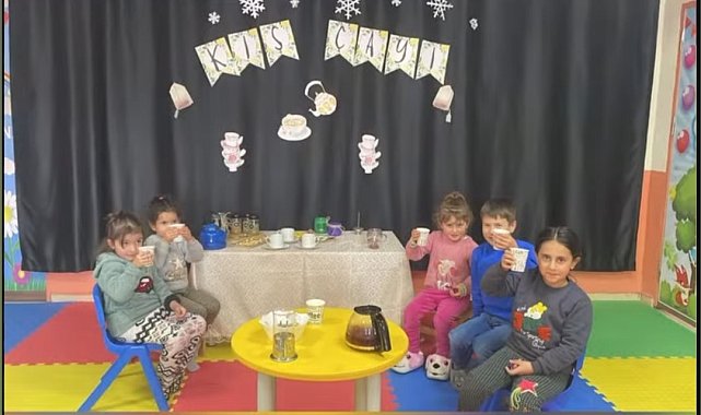 Diyadin'de öğrencilere kış çayı