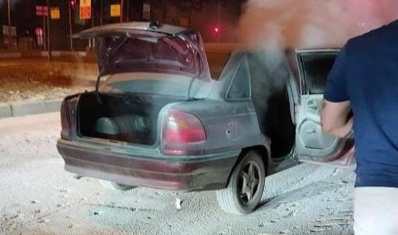 Elazığ'da araç yangını