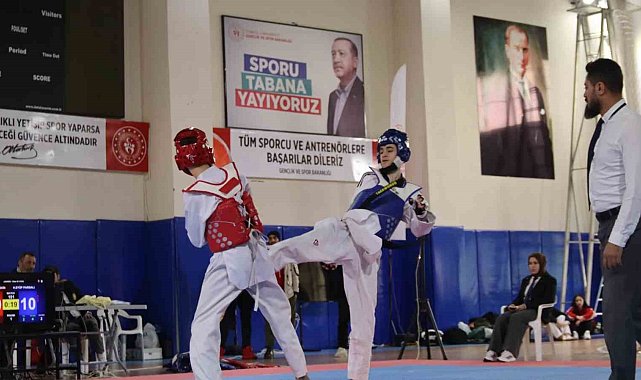 Elazığ'da gençler taekwondo müsabakaları yapıldı