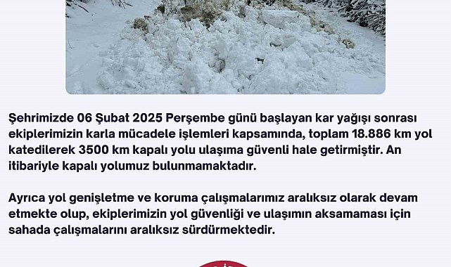 Elazığ'da kapalı köy yolu kalmadı