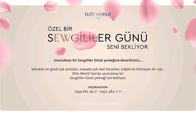 Elite World Van Otel Sevgililer Günü'ne hazır
