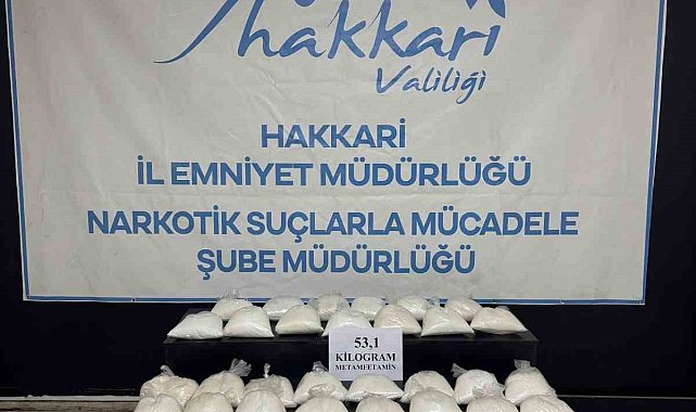 Hakkari'de 65 kilogram metamfetamin ele geçirildi