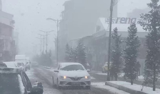 Kar Patnos'u beyaza bürüdü