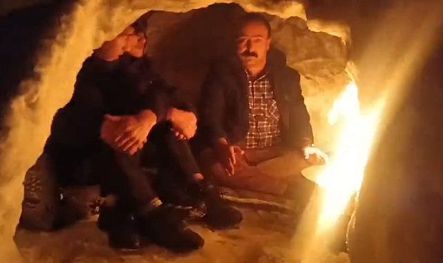 Kardan ev yapıp içinde ateş yaktılar