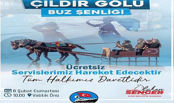 Kars Belediyesi buz şenliğine ücretsiz servis desteği verecek