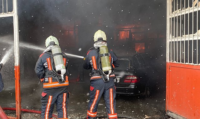 Malatya'da korkutan iş yeri yangını