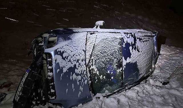 Malatya'da otomobil şarampole yuvarlandı: 1 yaralı