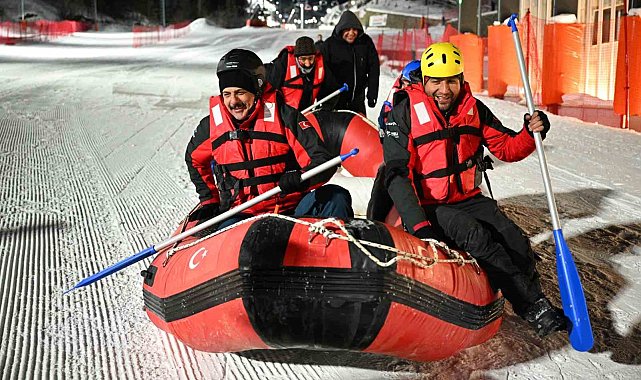 Palandöken'de botla kar raftingi