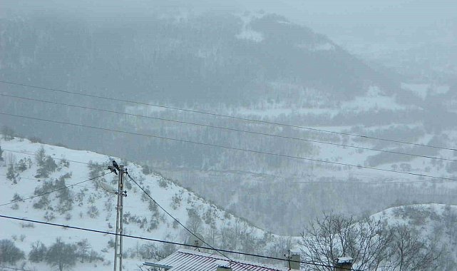 Posof güne karla uyandı