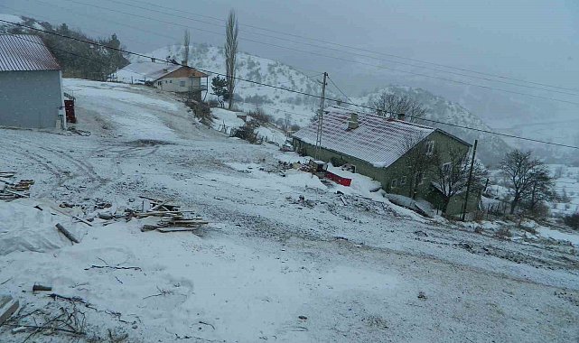 Posof güne karla uyandı
