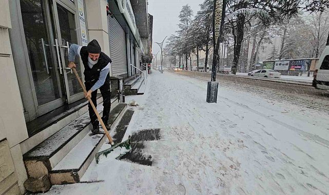 Tatvan'da kar yağışı