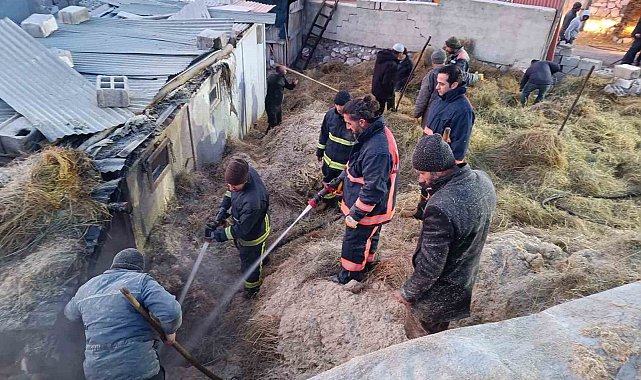 Tuşba'da ot yangını evlere sıçramadan söndürüldü