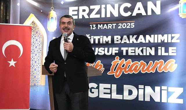 Bakan Tekin, Erzincan'da "Gençlik İftarı" programına katıldı
