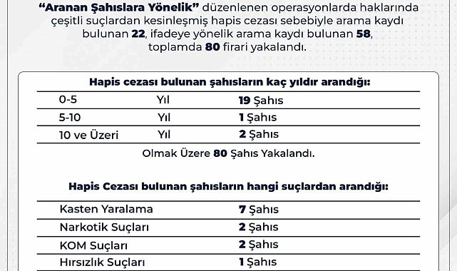 Bingöl'de 80 firari yakalandı