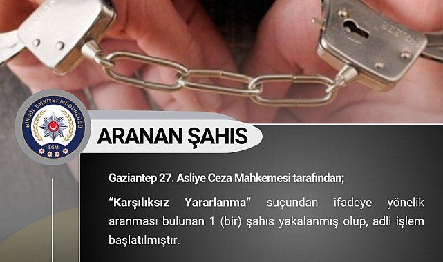 Bingöl'de aranan 3 şüpheli yakalandı
