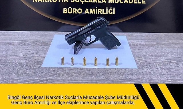 Bingöl'de ruhsatsız tabanca ele geçirildi