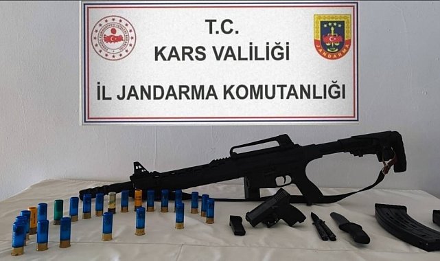 Digor'da silahla paylaşım yapan 1 kişi yakalandı
