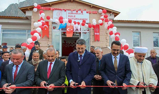 Durankaya'da dualar eşliğinde kütüphane açılışı