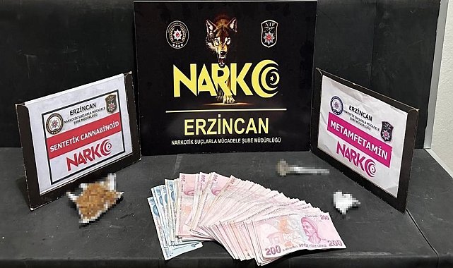 Erzincan'da bir miktar uyuşturucu ele geçirildi