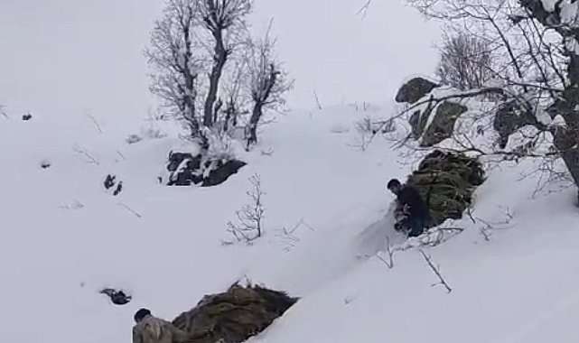 Hakkari'de besicilerin zorlu kış mesaisi