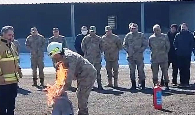İtfaiye ekipleri yangın tatbikatlarına devam ediyor