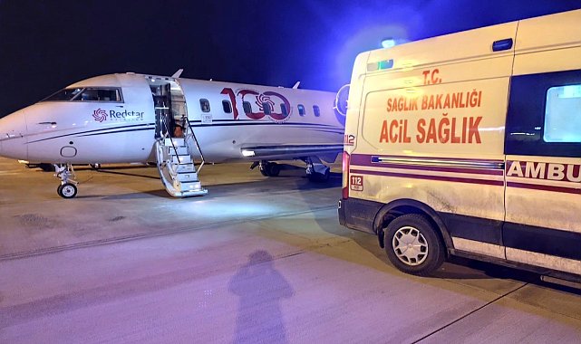 Kalp hastası çocuklar için uçak ambulans havalandı