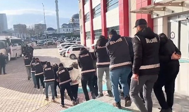 Malatya'da organize suç örgütüne yönelik operasyonda 44 tutuklama