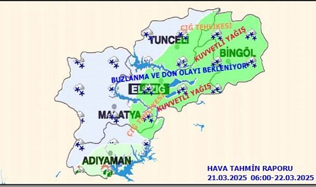 Meteorolojinin 5 il için 'kuvvetli yağış' ve 'zirai don' uyası sürüyor