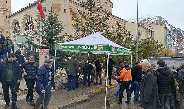 Oltu'da ücretsiz fidan dağıtımı yapıldı