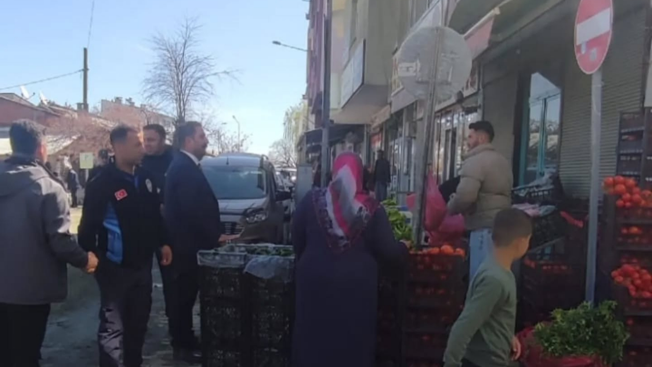 Kağızman’da kaldırım işgali denetimi