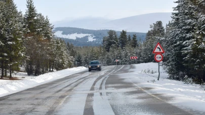 Kars'ta kar yağışı etkili oldu