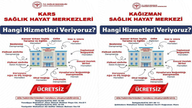 Kars’taki Sağlıklı Hayat Merkezleri hayata tutunduruyor