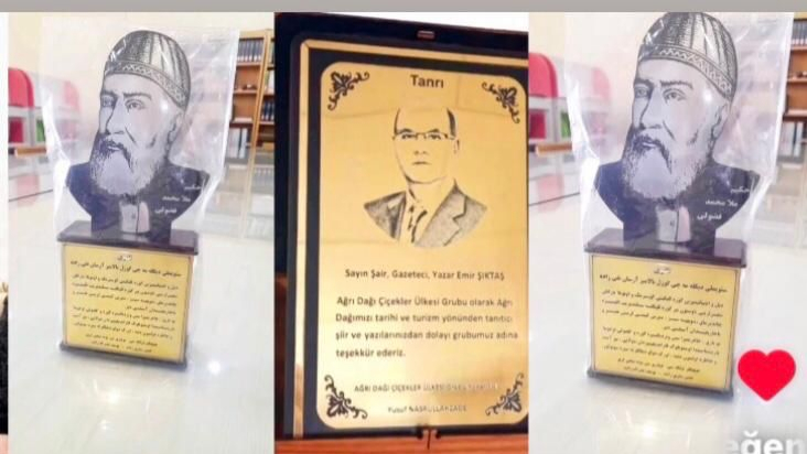 İranlı şair ve yazarlardan Iğdırlı kalemlere plaket