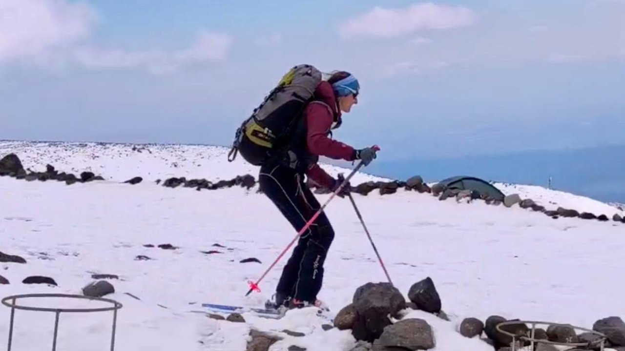 Ağrı Dağı kayak tutkunlarını ağırlıyor