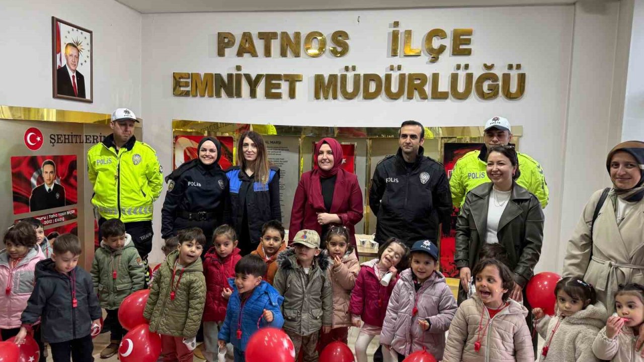 Anaokulu Öğrencileri İlçe Emniyet Müdürlüğünü ziyaret etti